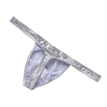 Load image into Gallery viewer, Sexy Men Faux Leather Thongs G Strings Underwear Male Panties U Pouch Low Rise High Elasticity Mens Lingerie Jockstrap
