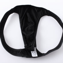Load image into Gallery viewer, Sexy Men Faux Leather Thongs G Strings Underwear Male Panties U Pouch Low Rise High Elasticity Mens Lingerie Jockstrap