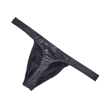 Load image into Gallery viewer, Sexy Men Faux Leather Thongs G Strings Underwear Male Panties U Pouch Low Rise High Elasticity Mens Lingerie Jockstrap