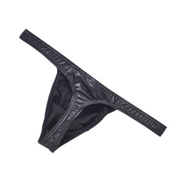 Sexy Men Faux Leather Thongs G Strings Underwear Male Panties U Pouch Low Rise High Elasticity Mens Lingerie Jockstrap