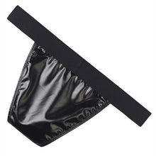 Load image into Gallery viewer, Sexy Men Faux Leather Underwear Briefs Underpants High Cut Men&#39;s Briefs Bikini Slips U Pouch Wide Belt Male Panties