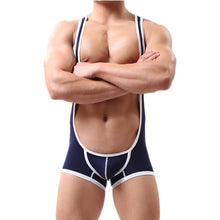 Load image into Gallery viewer, Mens Bodysuit Modal Bodywear Underwear Wrestling Singlet Leotard Jumpsuits Suspender U Pouch Boxers Shapers Sexy Jockstrap