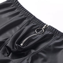 Load image into Gallery viewer, Sexy Men&#39;s Panties Faux Leather Men Boxer Shorts Underpants Zipper Underwear U Pouch Mens  Boxers Lingerie