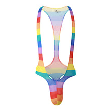 Load image into Gallery viewer, Mens Sexy Bodysuit Man Mesh Print Bodywear Wrestling Singlet Leotard Jumpsuits Suspender Man Thongs
