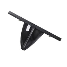 Load image into Gallery viewer, Men&#39;s Sexy Faux Leather Thong Underwear with Iron Ring U Pouch G-String Lingerie
