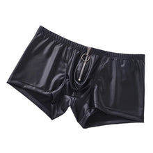 Load image into Gallery viewer, Sexy Men&#39;s Panties Faux Leather Men Boxer Shorts Underpants Zipper Underwear U Pouch Mens  Boxers Lingerie