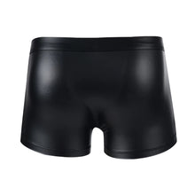 Load image into Gallery viewer, Sexy Men&#39;s Panties Faux Leather Men Boxer Shorts Underpants Iron Ring Underwear U Pouch Mens Boxers Lingerie