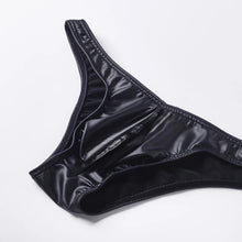 Load image into Gallery viewer, Men Faux Leather Bikini Briefs Underwear Male U Pouch Mini Panties Sexy Men&#39;s Lingeries