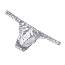 Load image into Gallery viewer, Sexy Men Faux Leather Thongs G Strings Underwear Male Panties U Pouch Low Rise High Elasticity Mens Lingerie Jockstrap