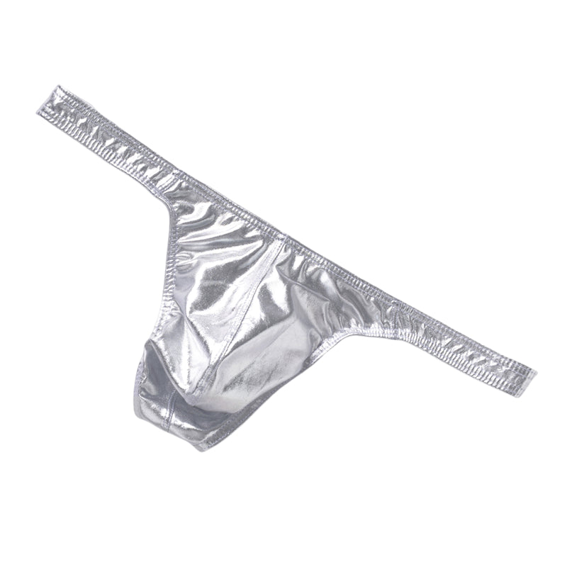 Sexy Men Faux Leather Thongs G Strings Underwear Male Panties U Pouch Low Rise High Elasticity Mens Lingerie Jockstrap