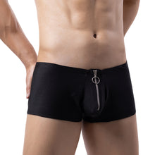Load image into Gallery viewer, Mens Boxers Underwear Man Silky Boxershorts U Pouch Zipper Men&#39;s Panties Sexy Gay Underwear Men Boxers Briefs